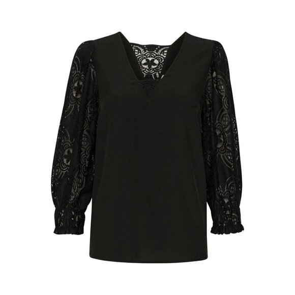 NWT CULTURE Asmine Black Lace Blouse - Picture 2 of 6